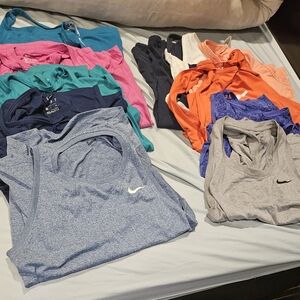 Nike Women's Mixed Color Athletic Tank Tops - Blue, Pink, Teal, Orange, Gray
